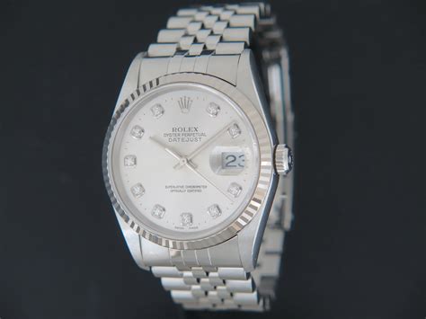 rolex 16234 rhodium dial